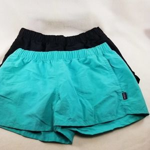Patagonia Barely Baggies 2-1/2" Shorts #57041 Womens Large Green Black Lot